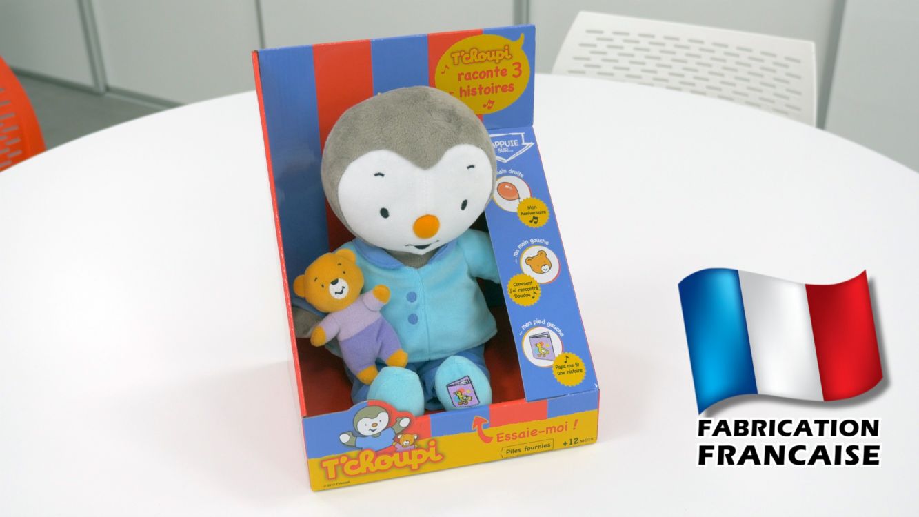 Jemini - Peluche interactive tchoupi raconte moi une histoire 30 cm,  Livraison Gratuite 24/48h