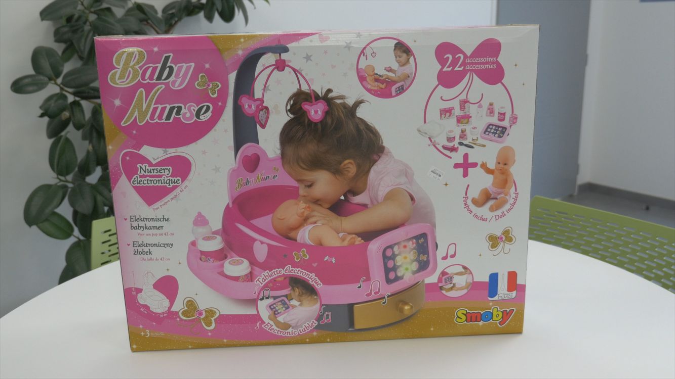 SMOBY - Nursery Electronique Baby Nurse - Poupon 30cm - 22