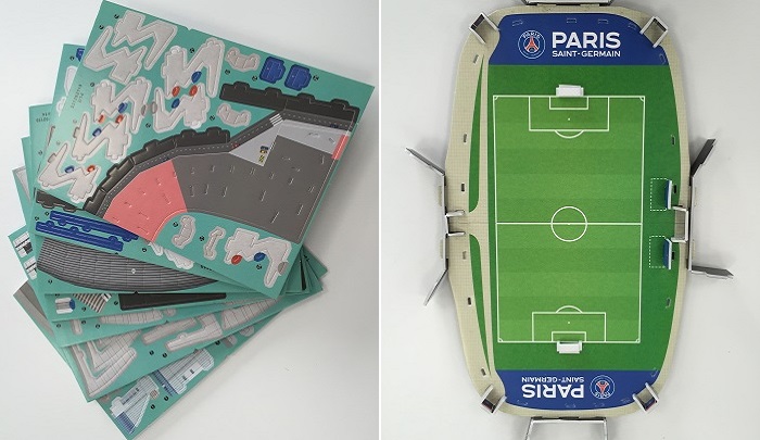 Puzzle Stade Parc des Princes PSG 3D Led MEGABLEU : la boite de